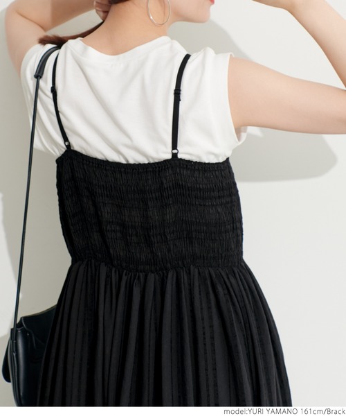 coca（coca）（コカ）の「フロッキーストライプワンピース（ワンピース・レディース・ホワイト/ブラック・ONE SIZE）」の16枚目の写真