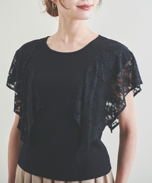 Anuenue（アヌエヌエ）の「レースノースリーブトップス（Tシャツ/カットソー・レディース・ホワイト/ブラック/ネイビー・M/L）」の19枚目の写真