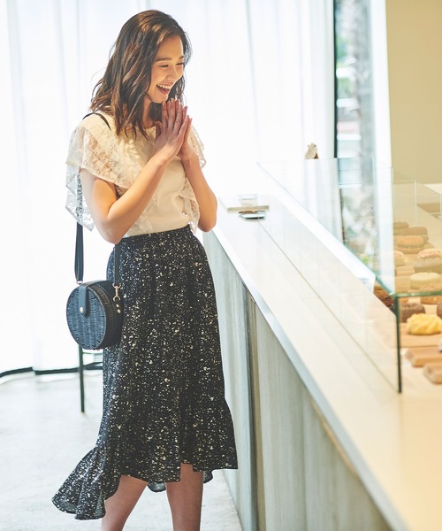 Anuenue（アヌエヌエ）の「レースノースリーブトップス（Tシャツ/カットソー・レディース・ホワイト/ブラック/ネイビー・M/L）」の7枚目の写真