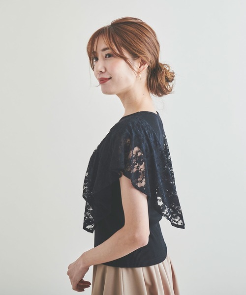 Anuenue（アヌエヌエ）の「レースノースリーブトップス（Tシャツ/カットソー・レディース・ホワイト/ブラック/ネイビー・M/L）」の17枚目の写真