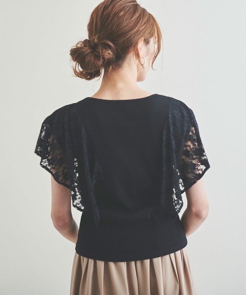 Anuenue（アヌエヌエ）の「レースノースリーブトップス（Tシャツ/カットソー・レディース・ホワイト/ブラック/ネイビー・M/L）」の20枚目の写真