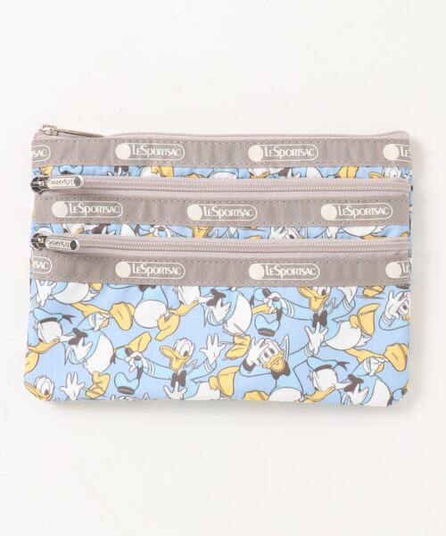 21 Summer Lesportsac Mickey Friends Collection 3zip Cosmetic ドナルド コンポジット ポーチ Lesportsac レスポートサック のファッション通販 Zozotown