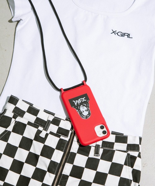 X Girl エックスガール の Face Sling Mobile Case For Iphone 11 スマホケース カバー Wear