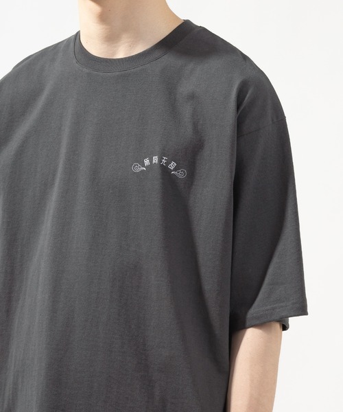 SlashDate（スラッシュデイト）の「チャイニーズ・中華テイストバックプリント半袖Tシャツ（Tシャツ/カットソー・メンズ・チャコールグレー/ライトグリーン/ホワイト/ライトブルー・XL/M/L）」の10枚目の写真