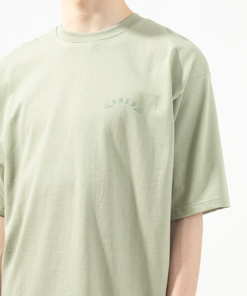 SlashDate（スラッシュデイト）の「チャイニーズ・中華テイストバックプリント半袖Tシャツ（Tシャツ/カットソー・メンズ・チャコールグレー/ライトグリーン/ホワイト/ライトブルー・XL/M/L）」の8枚目の写真