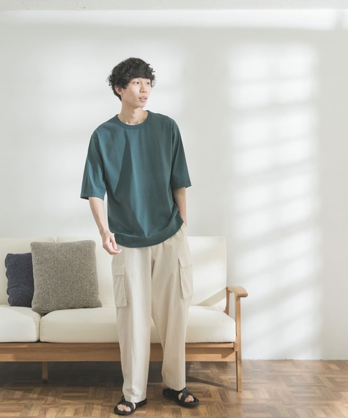 FORK&SPOON（フォークアンドスプーン）の「FORK&SPOON　天竺プレーティングTシャツ（Tシャツ/カットソー・メンズ・モカ/ライトグレー/グリーン系その他・LARGE/MEDIUM）」の14枚目の写真