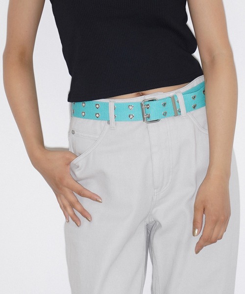 X-girl（エックスガール）の「HEART EYELET BELT（ベルト・レディース・ライトパープル/ブラック/グリーン/ブラウン・ONE SIZE）」の21枚目の写真