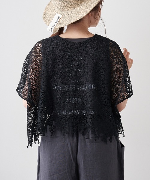 PUAL CE CIN（ピュアルセシン）の「擬麻加工天竺バックプリントノースリーブ／タンクトップ（Tシャツ/カットソー・レディース・ホワイト/チャコール/ベージュ・FREE）」の14枚目の写真