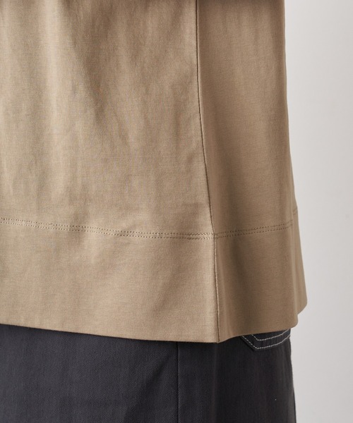 PUAL CE CIN（ピュアルセシン）の「擬麻加工天竺バックプリントノースリーブ／タンクトップ（Tシャツ/カットソー・レディース・ホワイト/チャコール/ベージュ・FREE）」の15枚目の写真