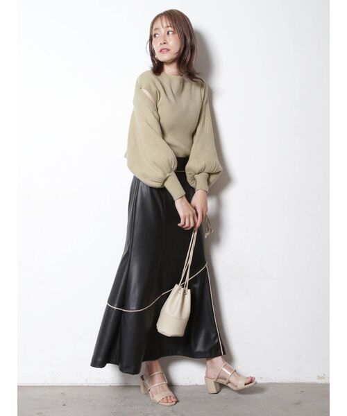 COTORICA（コトリカ）の「ニットボレロ×フレンチスリーブニット（ニット/セーター・レディース・ブラック/オフホワイト/オリーブ・FREE）」の12枚目の写真