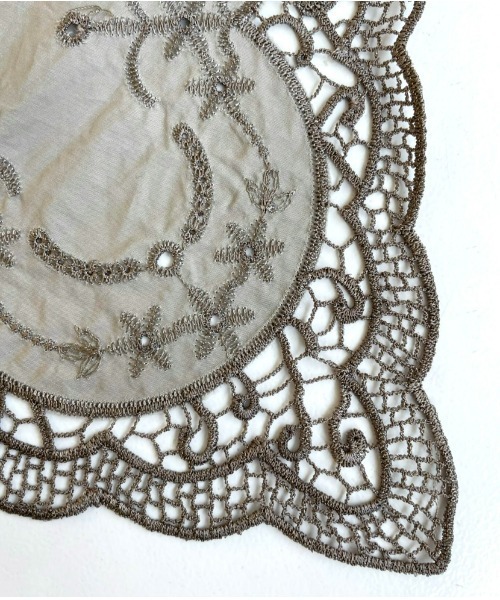 Libra Cue（リブラ キュー）の「クラシックレースつけ襟（付け襟・レディース・ホワイト/ブラック/グレイッシュベージュ・FREE）」の11枚目の写真