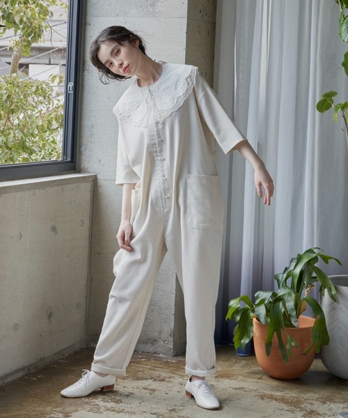 Libra Cue（リブラ キュー）の「クラシックレースつけ襟（付け襟・レディース・ホワイト/ブラック/グレイッシュベージュ・FREE）」の17枚目の写真