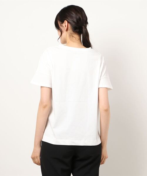 AIMER（エメ）の「フラワープリントTシャツ（Tシャツ/カットソー・レディース・オフホワイト/サックスブルー/ピンク・MEDIUM）」の12枚目の写真