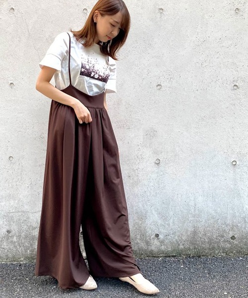 AIMER（エメ）の「フラワープリントTシャツ（Tシャツ/カットソー・レディース・オフホワイト/サックスブルー/ピンク・MEDIUM）」の7枚目の写真