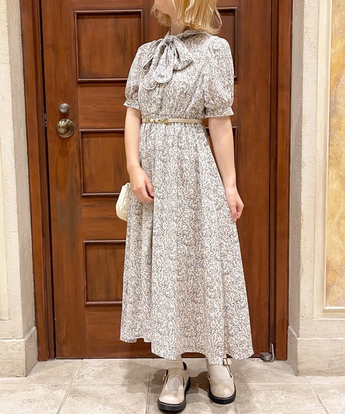 @Kuragesovボウタイワンピ セール】ピコレースボウタイワンピ【ZOZOTOWN限定アイテム