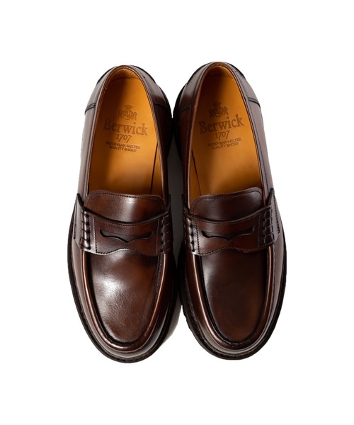 Berwick バーウィックローファー5293 ヴィブラムソールUK5.5極美品 Berwick 1707（バーウィック） ローファー Berwick コイン ローファー