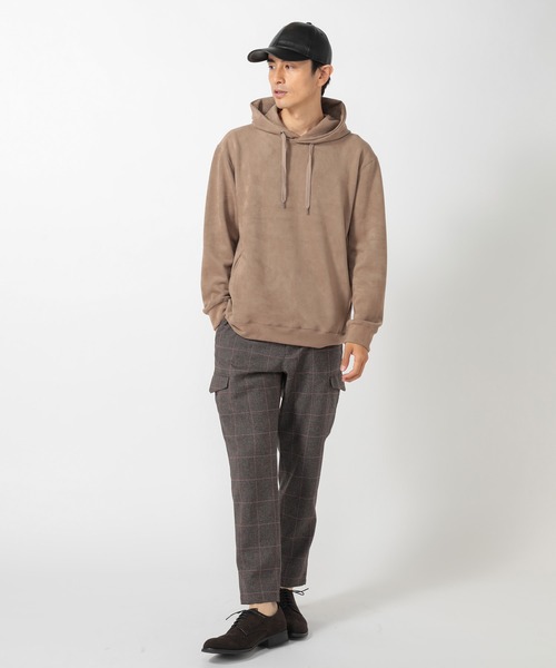 UNION STATION(ユニオンステーション)の「【ストレッチ】スウェードプルオーバーパーカー(パーカー・メンズ・ベージュ/オフホワイト/ブルー/ブラック・LL/S/M/L)」の16枚目の写真