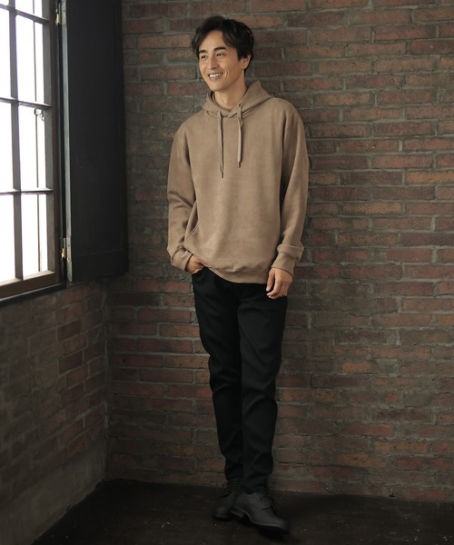 UNION STATION(ユニオンステーション)の「【ストレッチ】スウェードプルオーバーパーカー(パーカー・メンズ・ベージュ/オフホワイト/ブルー/ブラック・LL/S/M/L)」の21枚目の写真