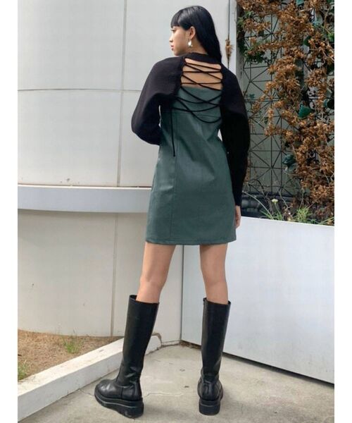 EMODA（エモダ）の「スーパークロップクラッシュニット（ニット/セーター・レディース・カーキ/グレー/ブラック/アイボリー・FREE）」の16枚目の写真