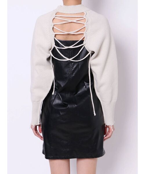 EMODA（エモダ）の「スーパークロップクラッシュニット（ニット/セーター・レディース・カーキ/グレー/ブラック/アイボリー・FREE）」の19枚目の写真