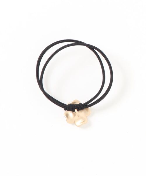 Fun & Daily（ファンアンドデイリー）の「F&D : レトロフラワーヘアゴム（ヘアゴム・レディース・ホワイト/ブラック・FREE）」の3枚目の写真