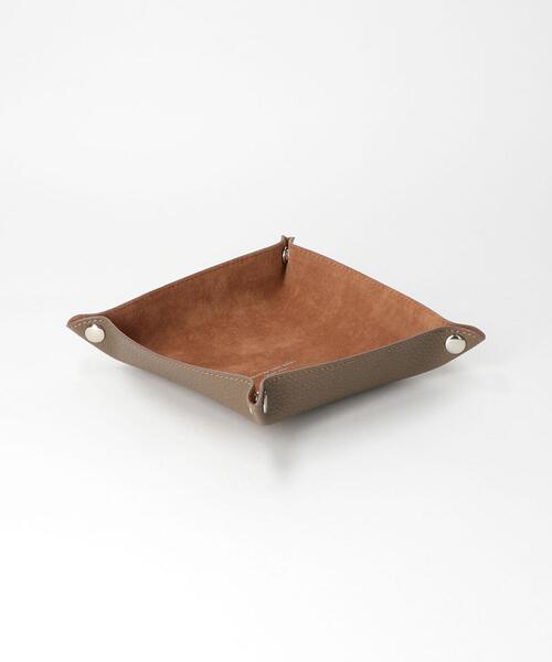 green label relaxing（グリーンレーベルリラクシング）の「＜green label relaxing＞シボ フェイクレザー マルチ トレイ（その他小物・メンズ・モカ/ブラック・FREE）」の4枚目の写真