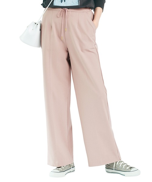 IEDIT(イディット)の「IEDIT 大人の毎日にピッタリな歩きたくなるパンツ ワイドシルエット(その他パンツ・レディース・ホワイト/ネイビー/スモークピンク・SMALL/MEDIUM/LARGE/X-LARGE/XX-LARGE)」の3枚目の写真