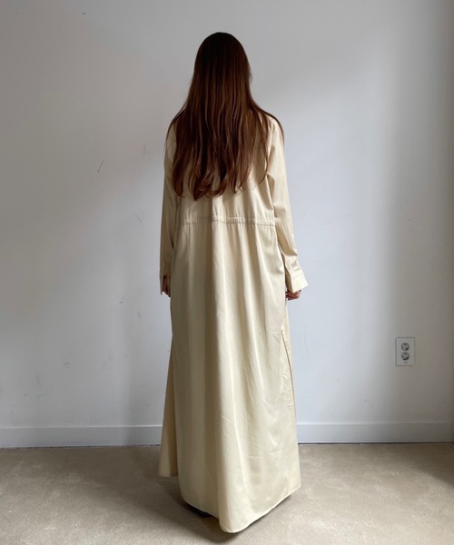 Didot.showroom(ディドット ショールーム)の「french long shirt ops(ワンピース・レディース・スカイブルー/ベージュ/ライトブラウン・FREE)」の8枚目の写真