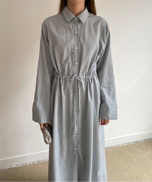 Didot.showroom(ディドット ショールーム)の「french long shirt ops(ワンピース・レディース・スカイブルー/ベージュ/ライトブラウン・FREE)」の20枚目の写真