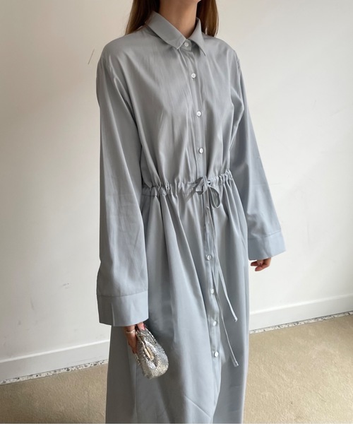 Didot.showroom(ディドット ショールーム)の「french long shirt ops(ワンピース・レディース・スカイブルー/ベージュ/ライトブラウン・FREE)」の17枚目の写真