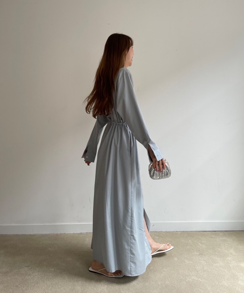 Didot.showroom(ディドット ショールーム)の「french long shirt ops(ワンピース・レディース・スカイブルー/ベージュ/ライトブラウン・FREE)」の21枚目の写真