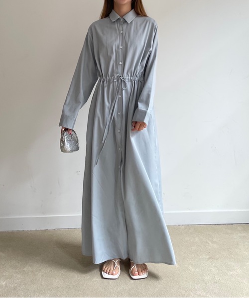 Didot.showroom(ディドット ショールーム)の「french long shirt ops(ワンピース・レディース・スカイブルー/ベージュ/ライトブラウン・FREE)」の18枚目の写真