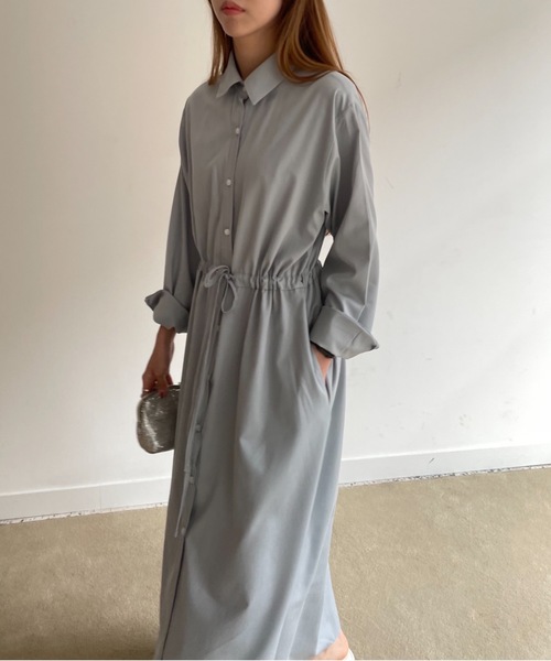 Didot.showroom(ディドット ショールーム)の「french long shirt ops(ワンピース・レディース・スカイブルー/ベージュ/ライトブラウン・FREE)」の19枚目の写真