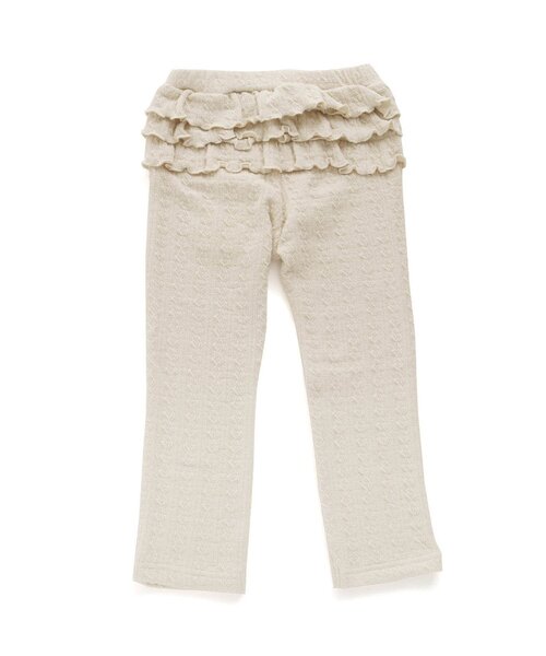 Seraph（セラフ）の「バックフリルジャガード編みパンツ 10分丈（その他パンツ・キッズ・ピンク/オレンジ/チャコール/キナリ・90/100/110/120/80/130/95/70/140）」の5枚目の写真