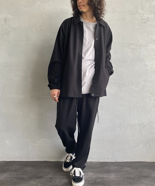 WILD THINGS（ワイルドシングス）の「[WILD THINGS/ワイルドシングス] 別注ダンボールニットポンチコーチジャケット（その他アウター・メンズ・チャコールグレー/ブラック/ベージュ・M/L）」の10枚目の写真