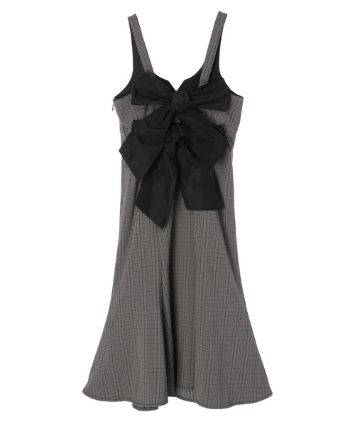 Maison de FLEUR(メゾンドフルール)の「チェック柄リボンワンピース(ワンピース・レディース・ブラウン/ベージュ・S/M)」の9枚目の写真