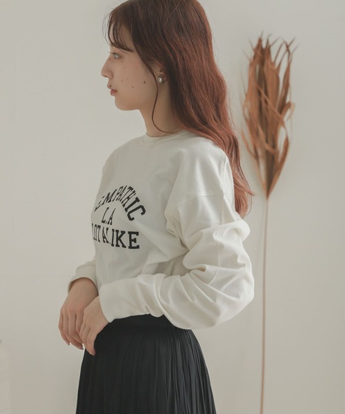 SENSE OF PLACE by URBAN RESEARCH（センスオブプレイスバイアーバンリサーチ）の「ロゴプリントTシャツ（Tシャツ/カットソー・レディース・ベージュ系その他/ホワイト/ホワイト系その他・ONE）」の12枚目の写真