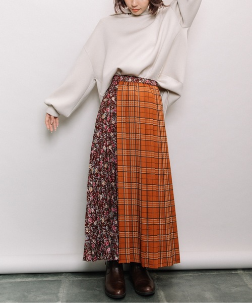 refinedworks（リファインドワークス）の「manyway総柄ロングプリーツスカート（スカート・レディース・ブラック/ブラウン・FREE）」の8枚目の写真