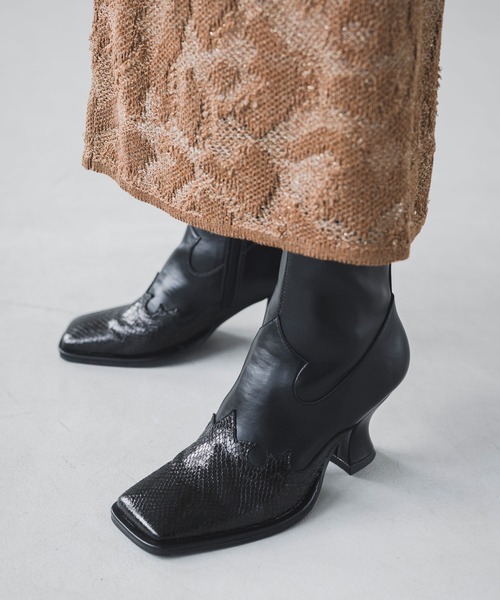 EVOL by Cream(イーボルバイクリーム)の「【ZOZOTOWN限定】EVOL by Cream コラボウエスタンブーツ AR30455(ブーツ・レディース・ブラック系その他/アイボリー/ブラック/ブラウン・S/M/L)」の3枚目の写真