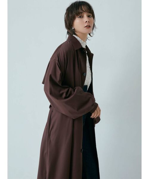 LAGUNAMOON（ラグナムーン）の「ステンカラーボリュームコート（その他アウター・レディース・モカ/ワイン/ベージュ・FREE）」の6枚目の写真
