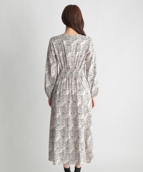 Andemiu（アンデミュウ）の「ガラキリカエフレアワンピース235883（ワンピース・レディース・ブラック/オフホワイト/マスタード・FREE）」の5枚目の写真