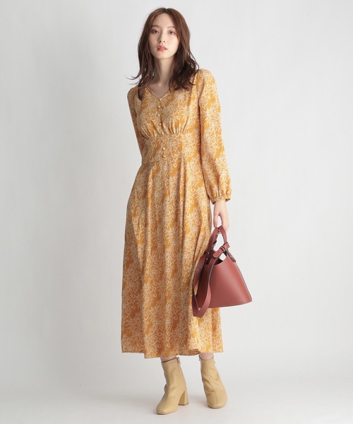 Andemiu（アンデミュウ）の「ガラキリカエフレアワンピース235883（ワンピース・レディース・ブラック/オフホワイト/マスタード・FREE）」の21枚目の写真