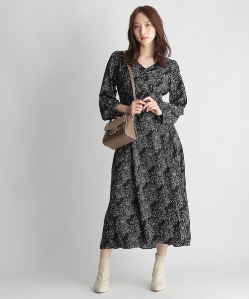 Andemiu（アンデミュウ）の「ガラキリカエフレアワンピース235883（ワンピース・レディース・ブラック/オフホワイト/マスタード・FREE）」の17枚目の写真