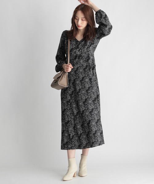 Andemiu（アンデミュウ）の「ガラキリカエフレアワンピース235883（ワンピース・レディース・ブラック/オフホワイト/マスタード・FREE）」の14枚目の写真