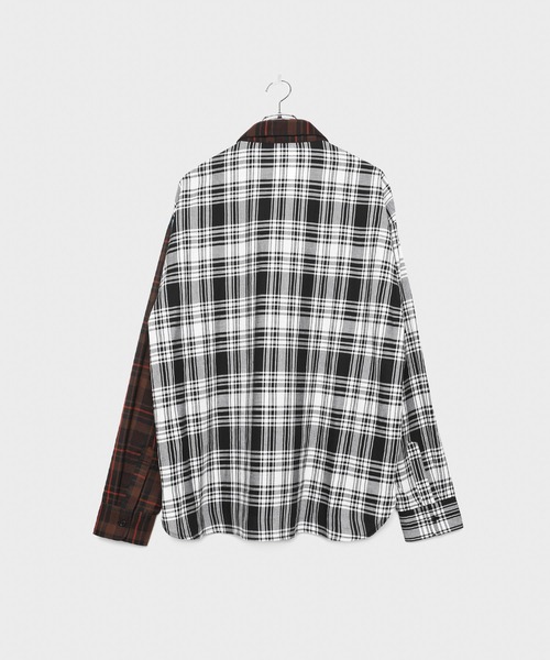 LEGENDA(レジェンダ)の「NEO Leather Pocket Switching Check Shirts(シャツ/ブラウス・レディース・マルチ・FREE)」の2枚目の写真