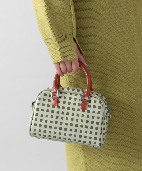 RAGEBLUE(レイジブルー)の「フラワー柄/モノグラムボストン/237608(ボストンバッグ・レディース・パープル/ブラウン/グリーン/ブラック・FREE)」の3枚目の写真