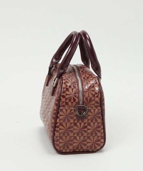 RAGEBLUE(レイジブルー)の「フラワー柄/モノグラムボストン/237608(ボストンバッグ・レディース・パープル/ブラウン/グリーン/ブラック・FREE)」の11枚目の写真