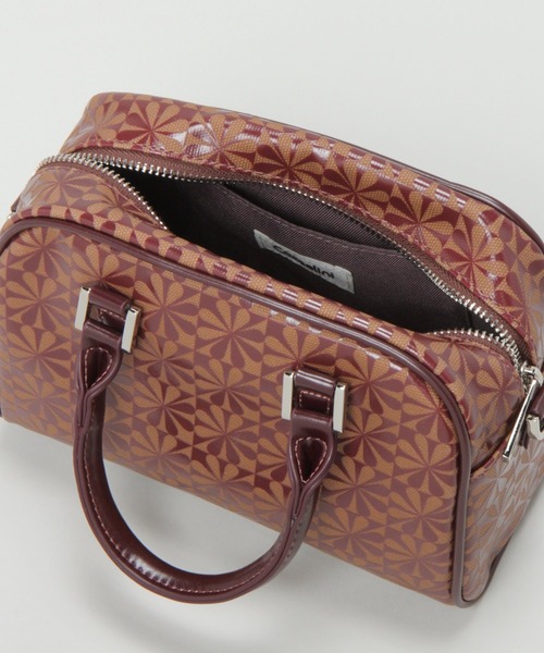 RAGEBLUE(レイジブルー)の「フラワー柄/モノグラムボストン/237608(ボストンバッグ・レディース・パープル/ブラウン/グリーン/ブラック・FREE)」の13枚目の写真