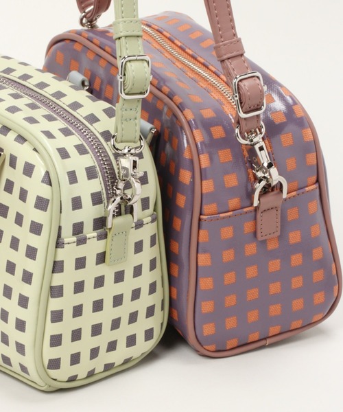 RAGEBLUE(レイジブルー)の「フラワー柄/モノグラムボストン/237608(ボストンバッグ・レディース・パープル/ブラウン/グリーン/ブラック・FREE)」の6枚目の写真