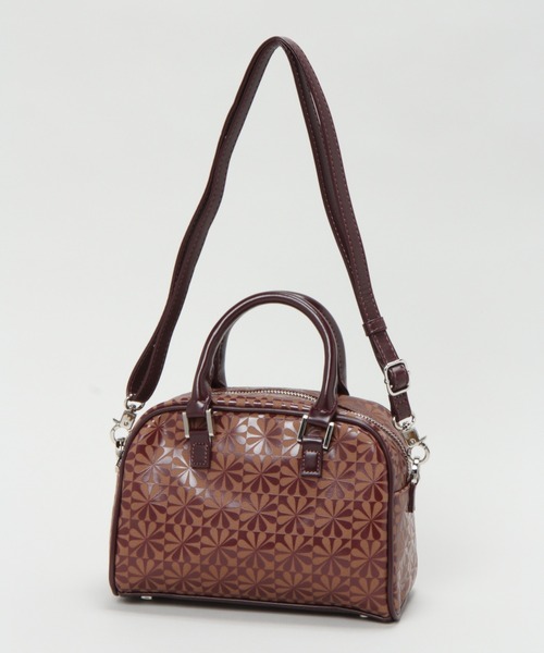 RAGEBLUE(レイジブルー)の「フラワー柄/モノグラムボストン/237608(ボストンバッグ・レディース・パープル/ブラウン/グリーン/ブラック・FREE)」の22枚目の写真